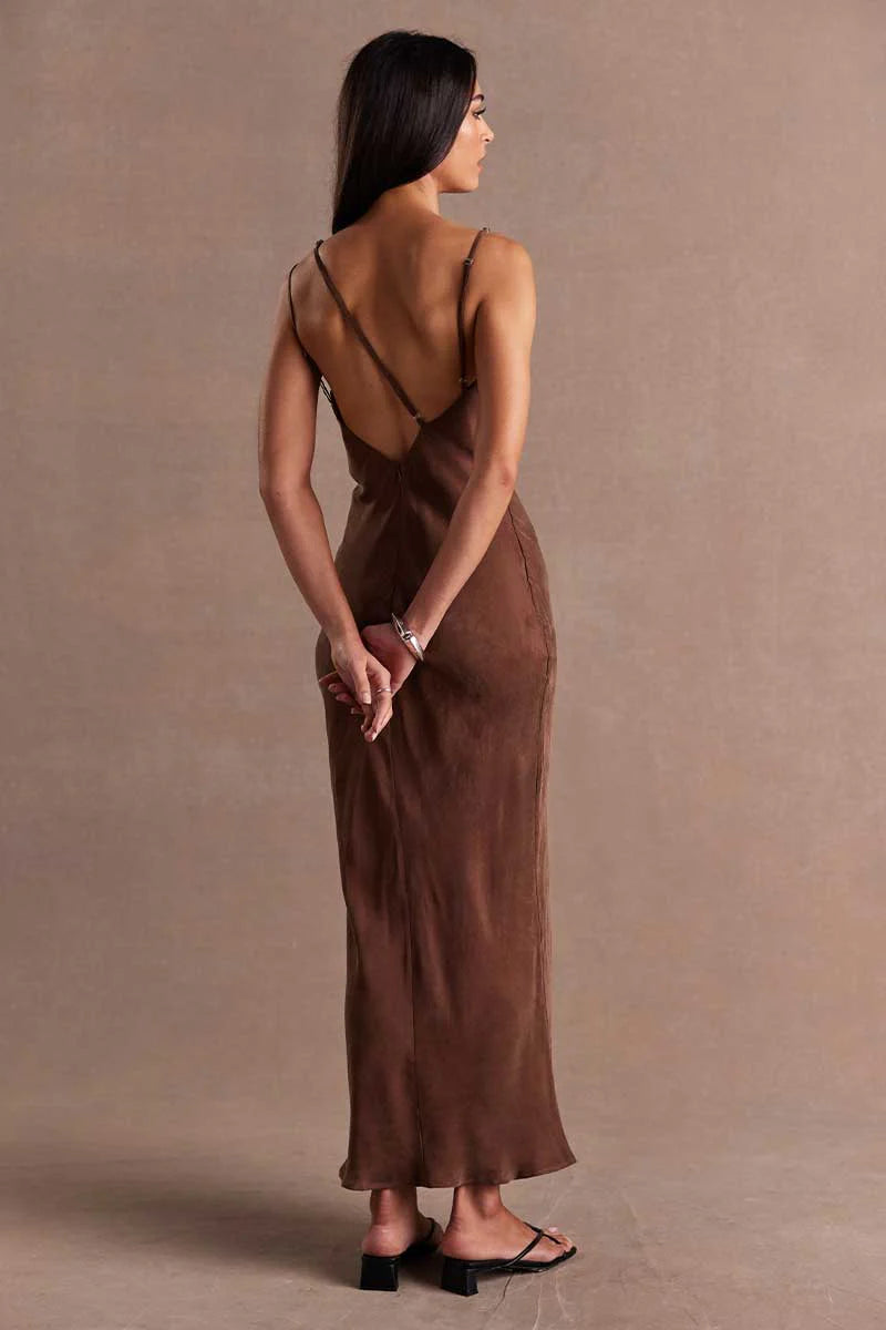 Elysian Collective Sovere Studio Heirloom Dress Chocolate