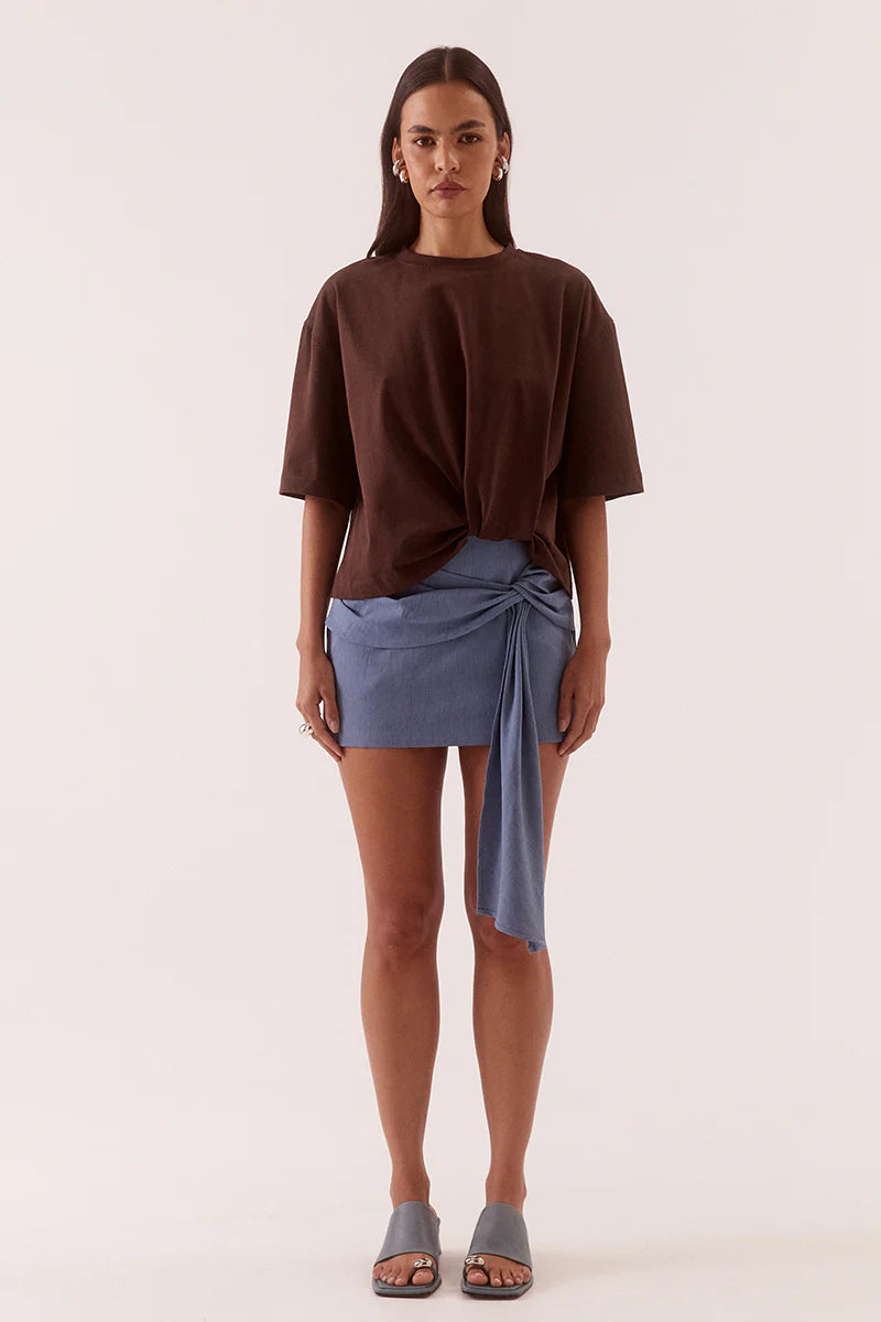 Elysian Collective Sovere Studio Izel Tee Bitter Chocolate