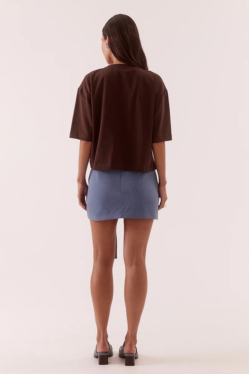 Elysian Collective Sovere Studio Izel Tee Bitter Chocolate