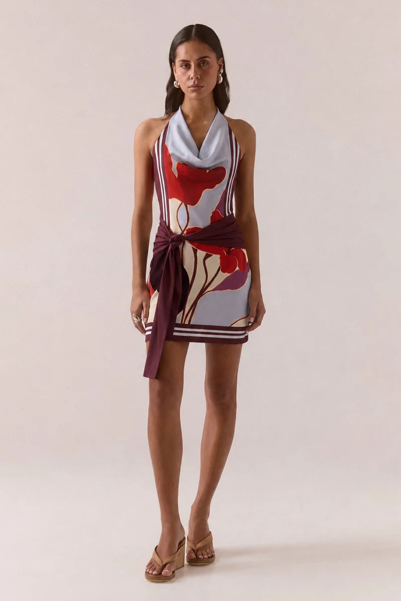 Elysian Collective Sovere Studio Kalea Mini Dress Blue Bloom