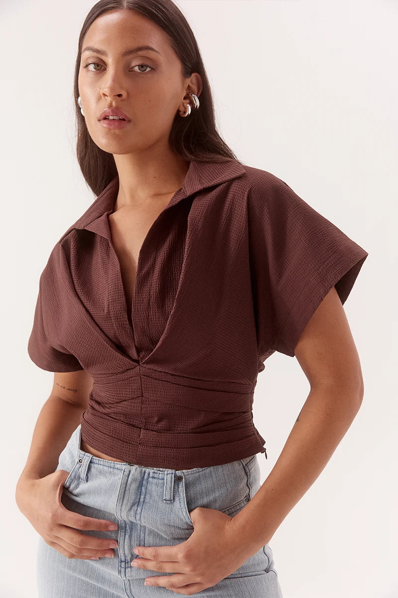 Elysian Collective Sovere Studio Lyla Crop Shirt