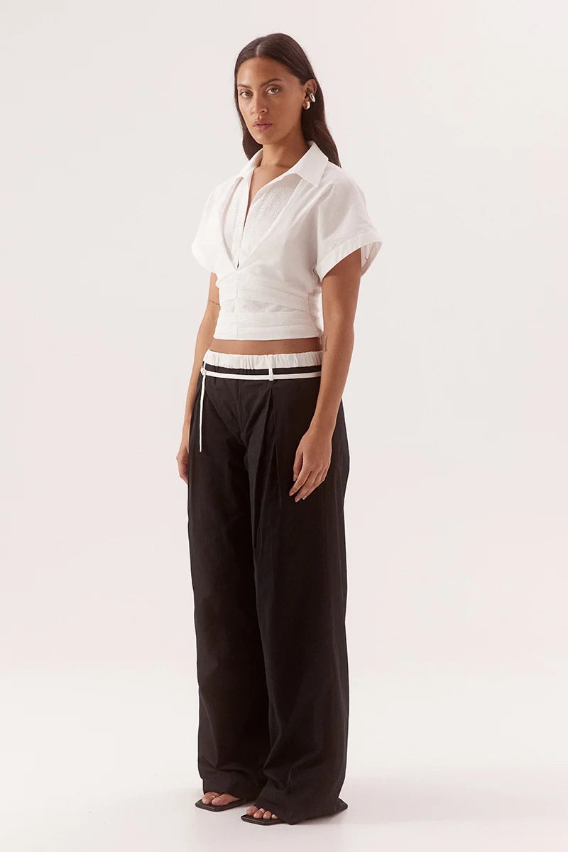 Elysian Collective Sovere Studio Lyla Crop Shirt White