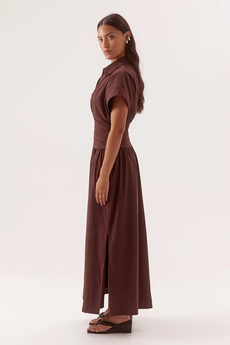 Elysian Collective Sovere Studio Lyra Dress Chocolate