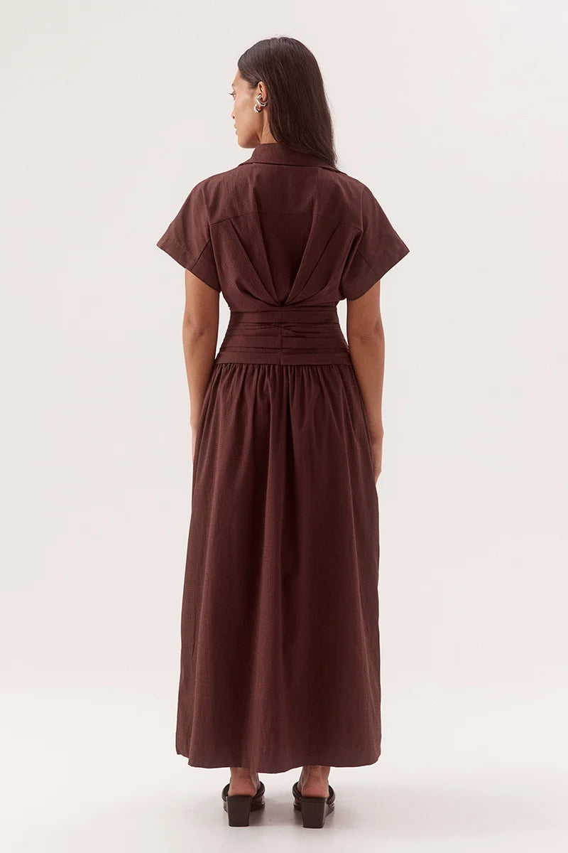 Elysian Collective Sovere Studio Lyra Dress Chocolate
