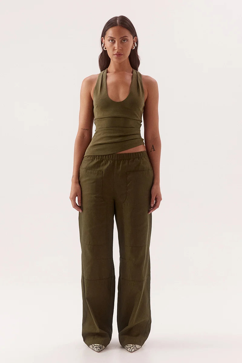 Elysian Collective Sovere Studio Remy Pant Deep Khaki