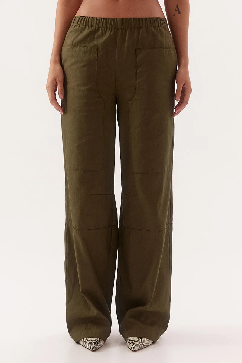 Elysian Collective Sovere Studio Remy Pant Deep Khaki