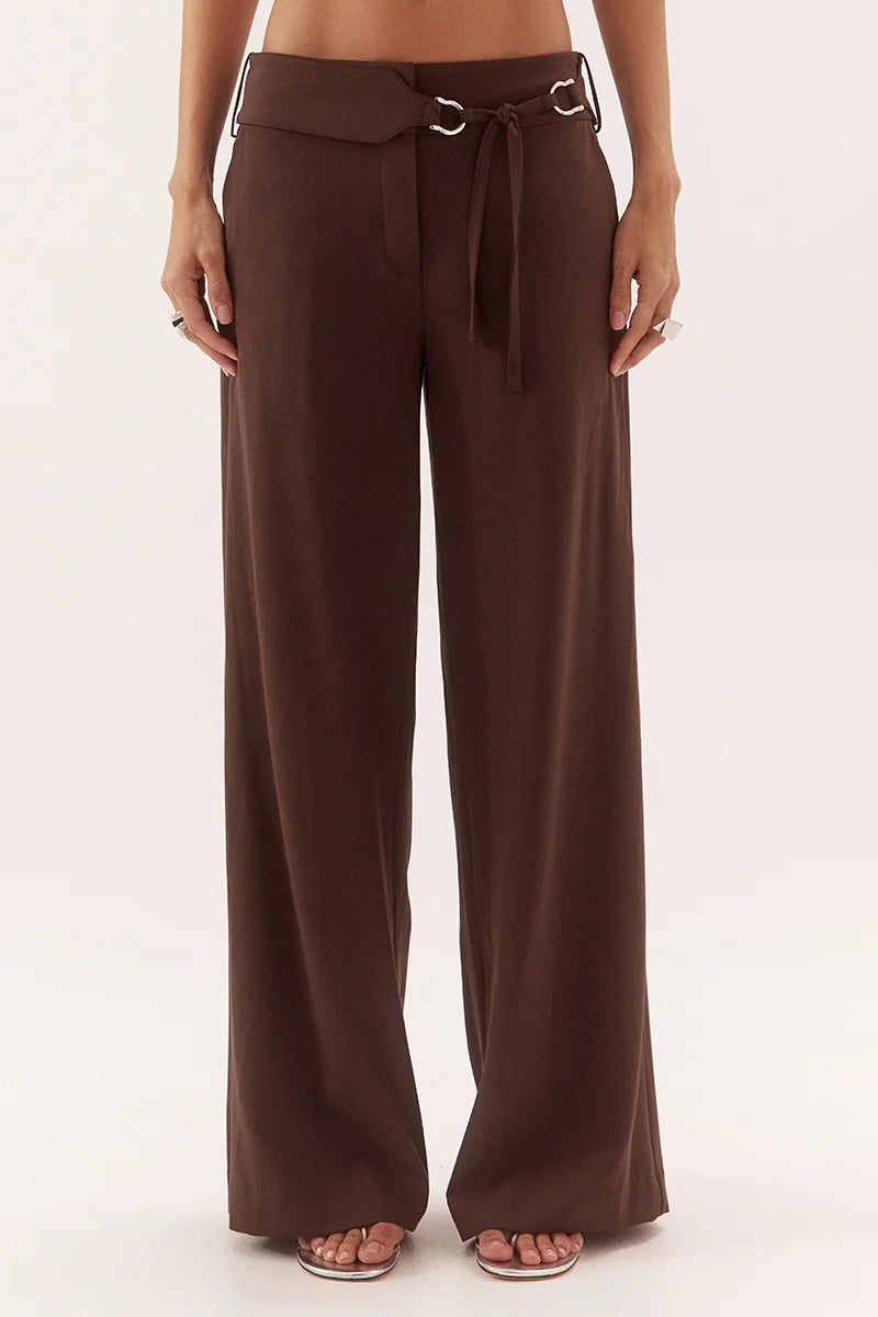 Elysian Collective Sovere Studio Sadie Pant Dark Chocolate