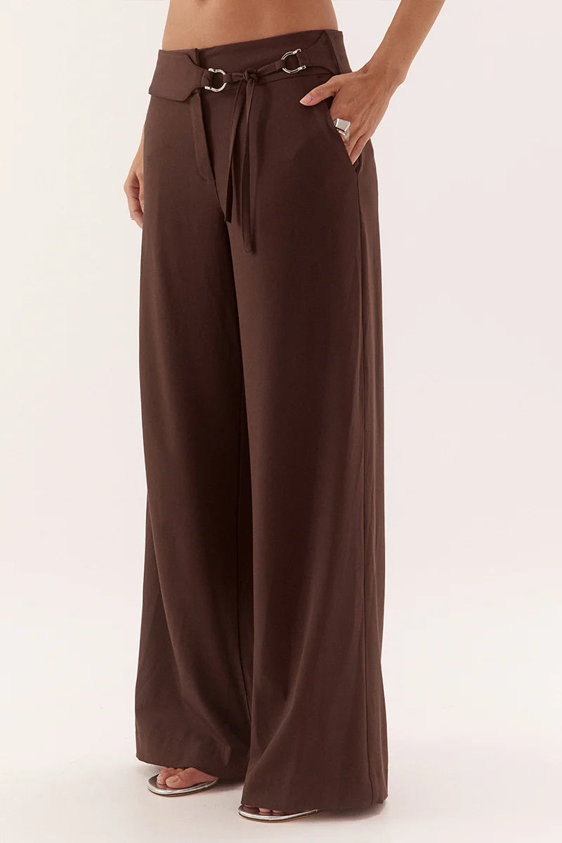 Elysian Collective Sovere Studio Sadie Pant Dark Chocolate