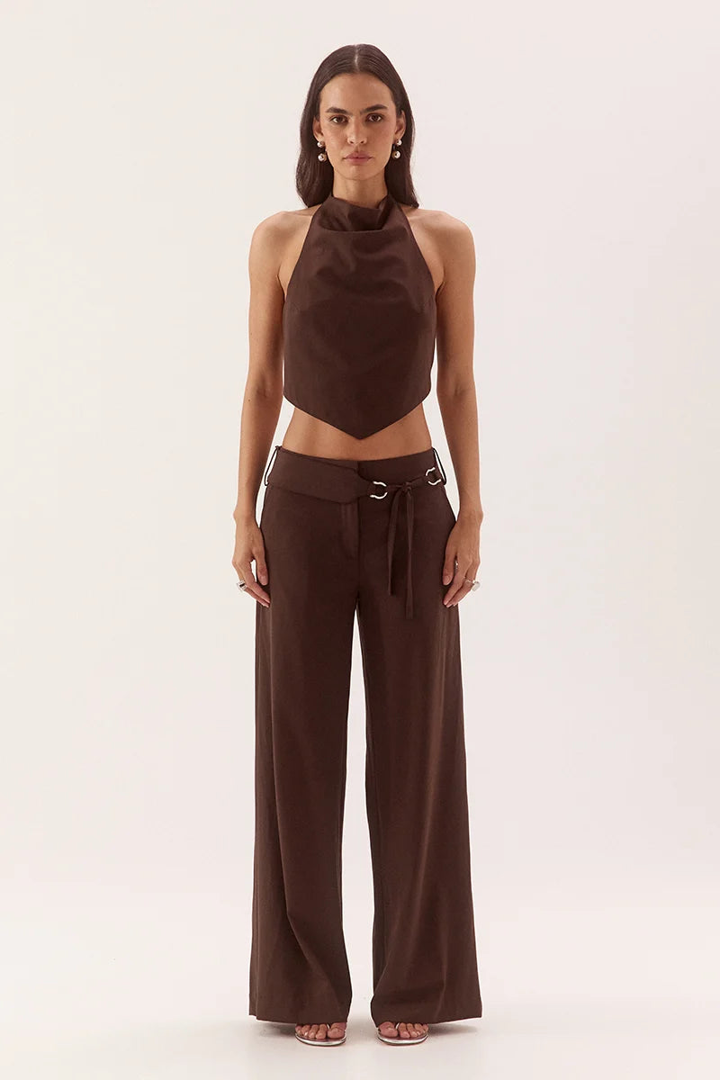 Elysian Collective Sovere Studio Sadie Top Dark Chocolate