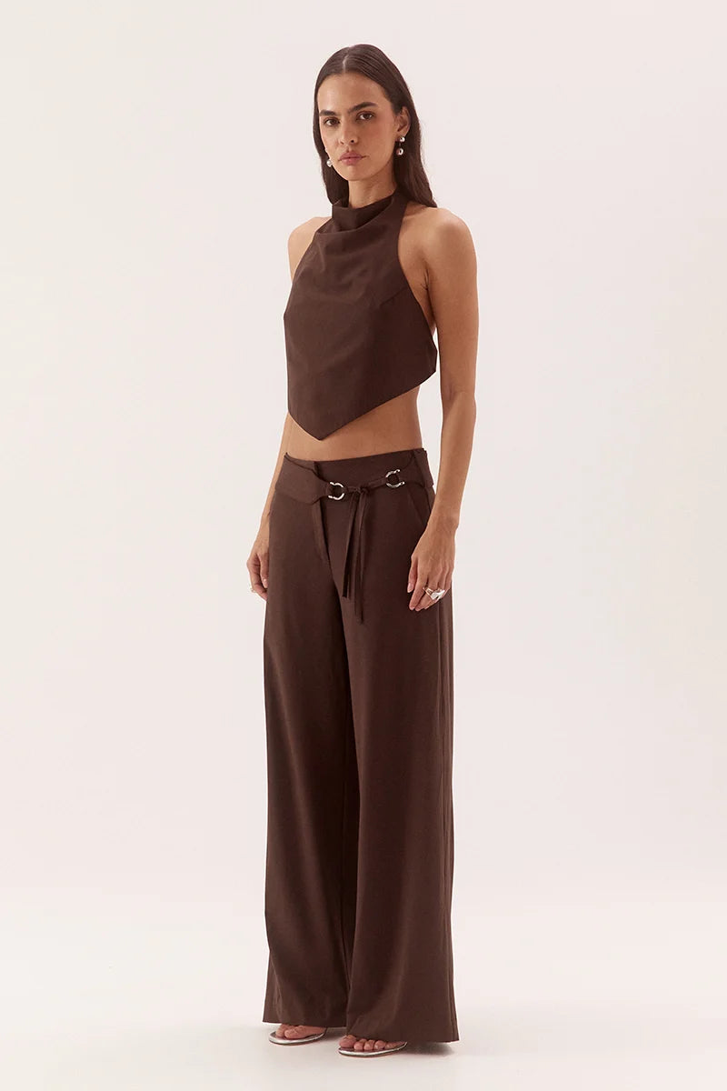 Elysian Collective Sovere Studio Sadie Top Dark Chocolate