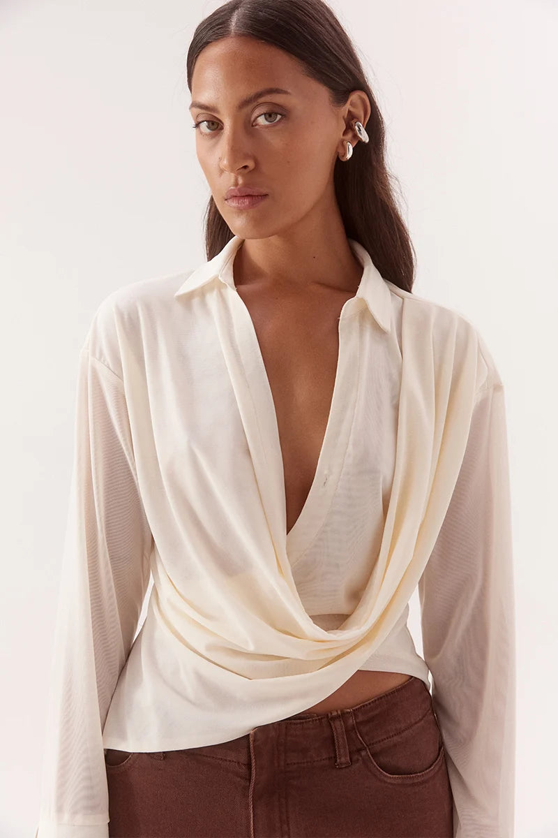 Elysian Collective Sovere Studio Selen Shirt Chalk