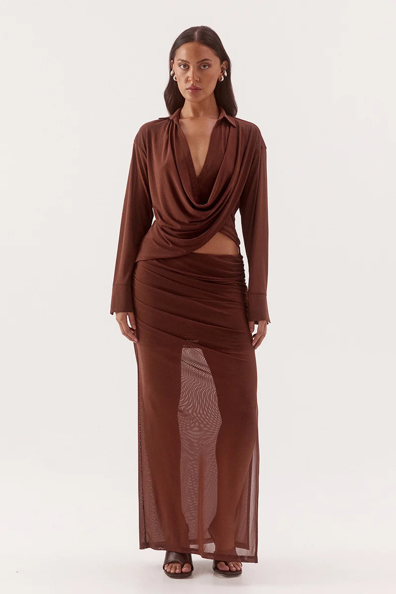 Elysian Collective Sovere Studio Selen Shirt Mocha