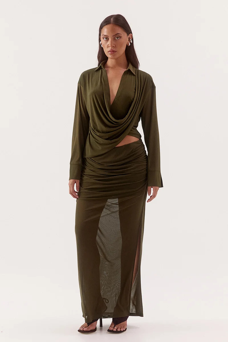 Elysian Collective Sovere Studio Selen Shirt Olive