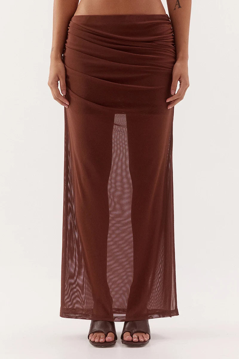 SOVERE STUDIO - SELEN SKIRT (MOCHA)