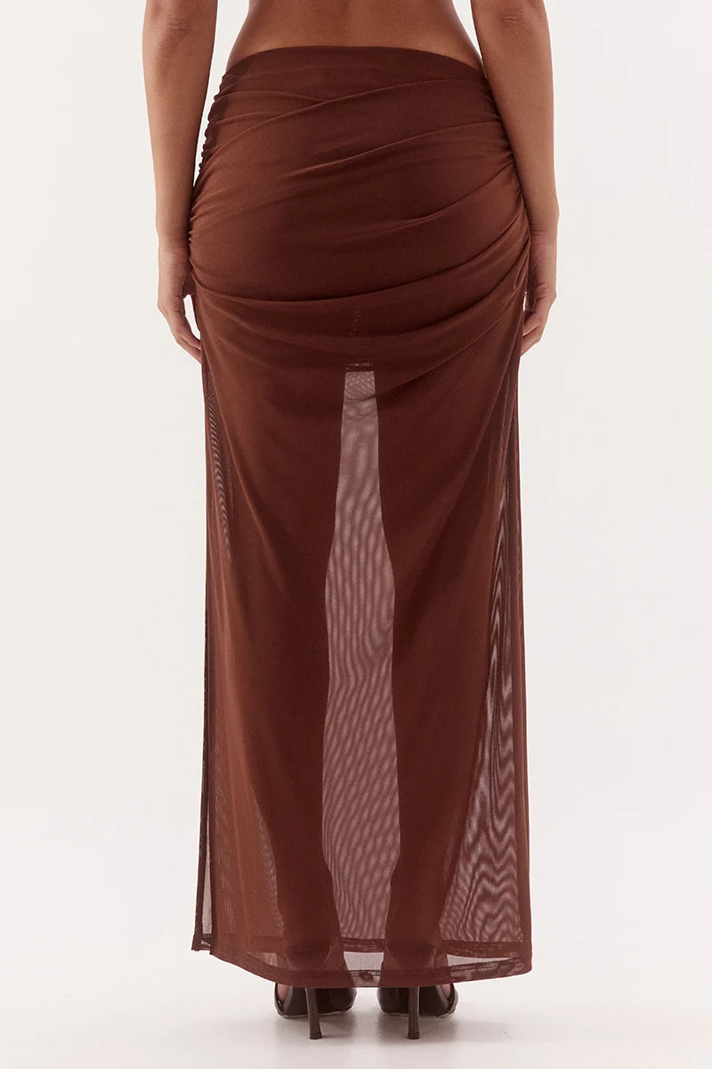 SOVERE STUDIO - SELEN SKIRT (MOCHA)
