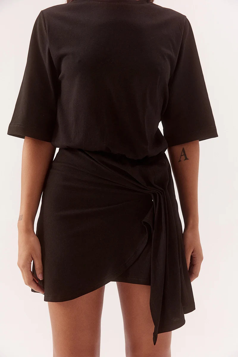Elysian Collective Sovere Studio Sohvi Tee Dress Black