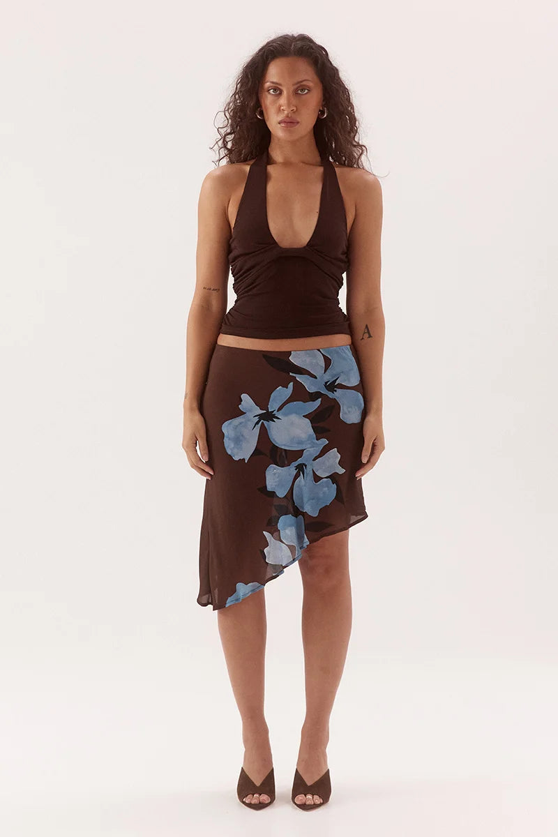 Elysian Collective Sovere Studio Tulli Top Dark Chocolate