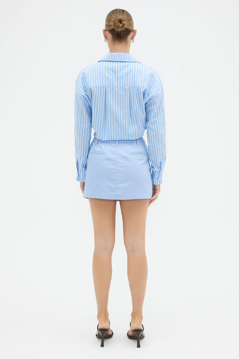Elysian Collective Sovere Studio Vestige Combo Shirt Blue White Stripe