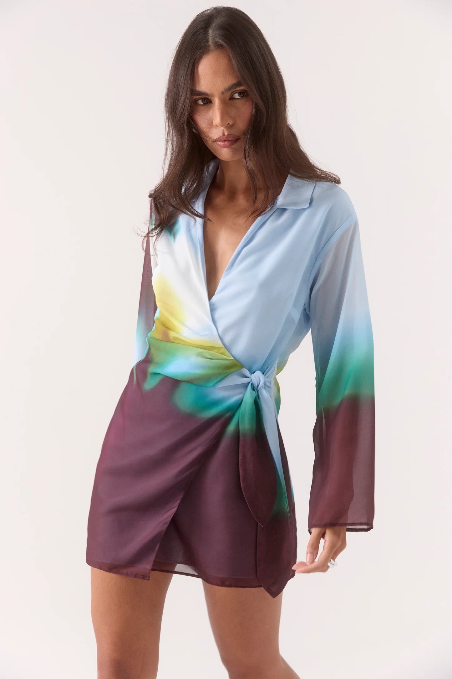 Elysian Collective Sovere Studio Zinnia Shirt Dress Azure