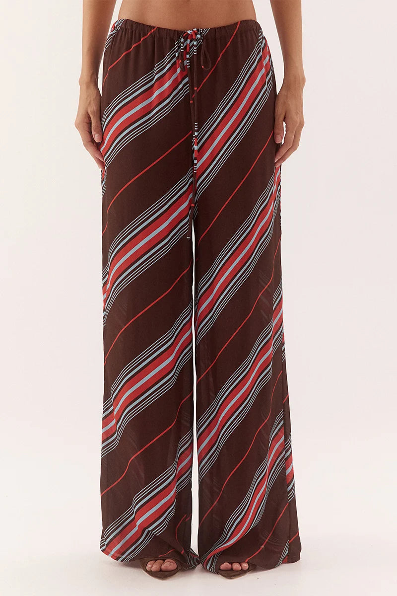 Elysian Collective Sovere Studio Zumi Pant Zumi Stripe Choc