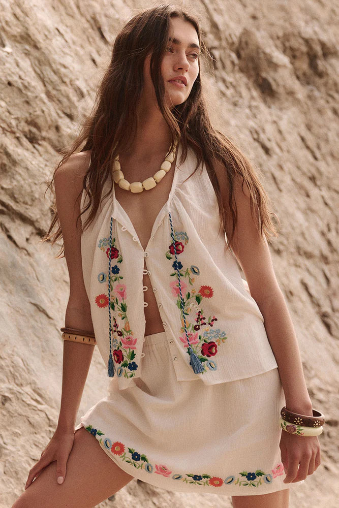 Elysian Collective Spell And The Gypsy Collective Florapaloosa Embroidered Cami Wildflower