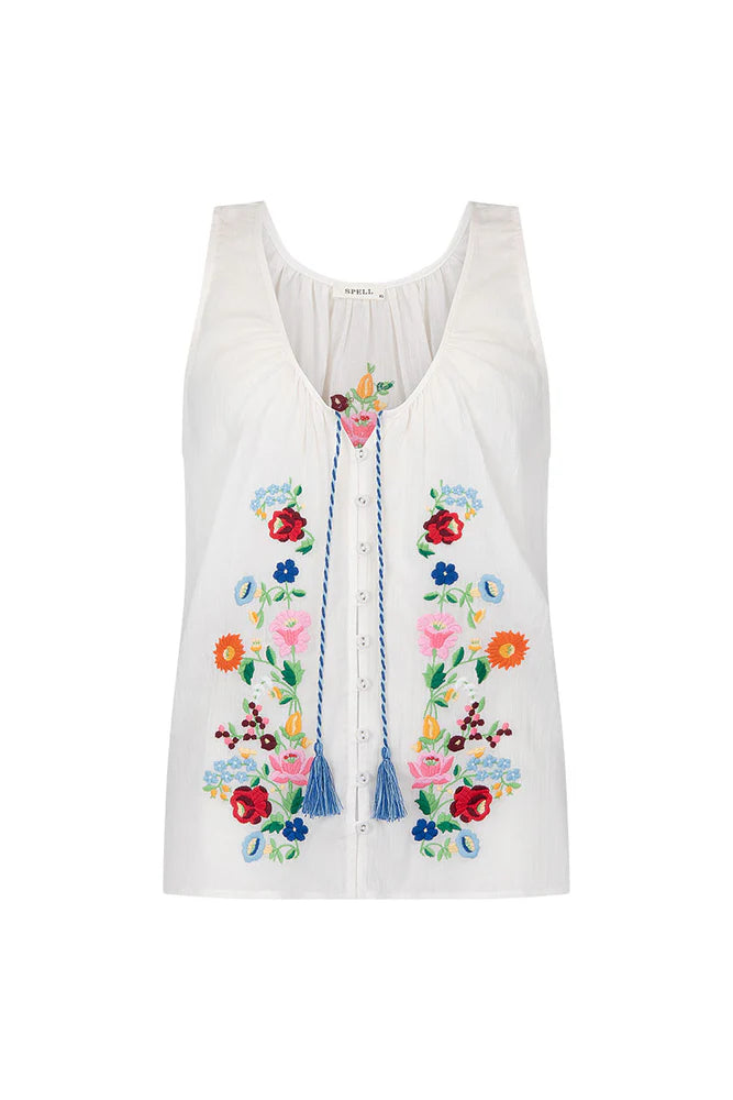 Elysian Collective Spell And The Gypsy Collective Florapaloosa Embroidered Cami Wildflower