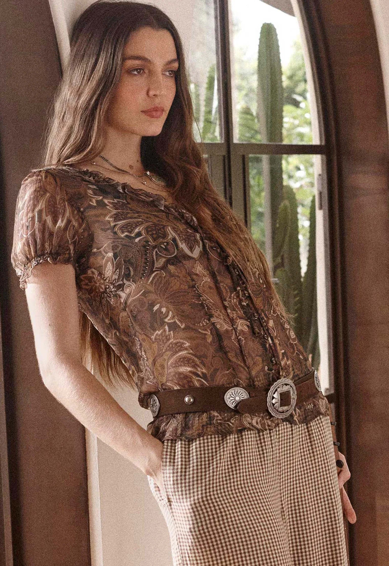 Elysian Collective Spell Clandestine Suede Belt Chocolate