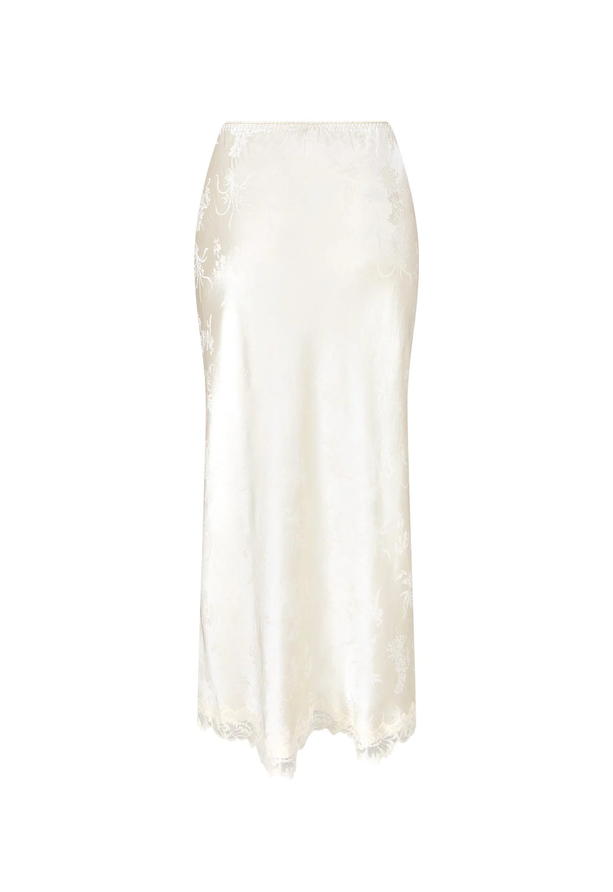 Elysian Collective Spell Dubois Lace Midi Skirt Pearl