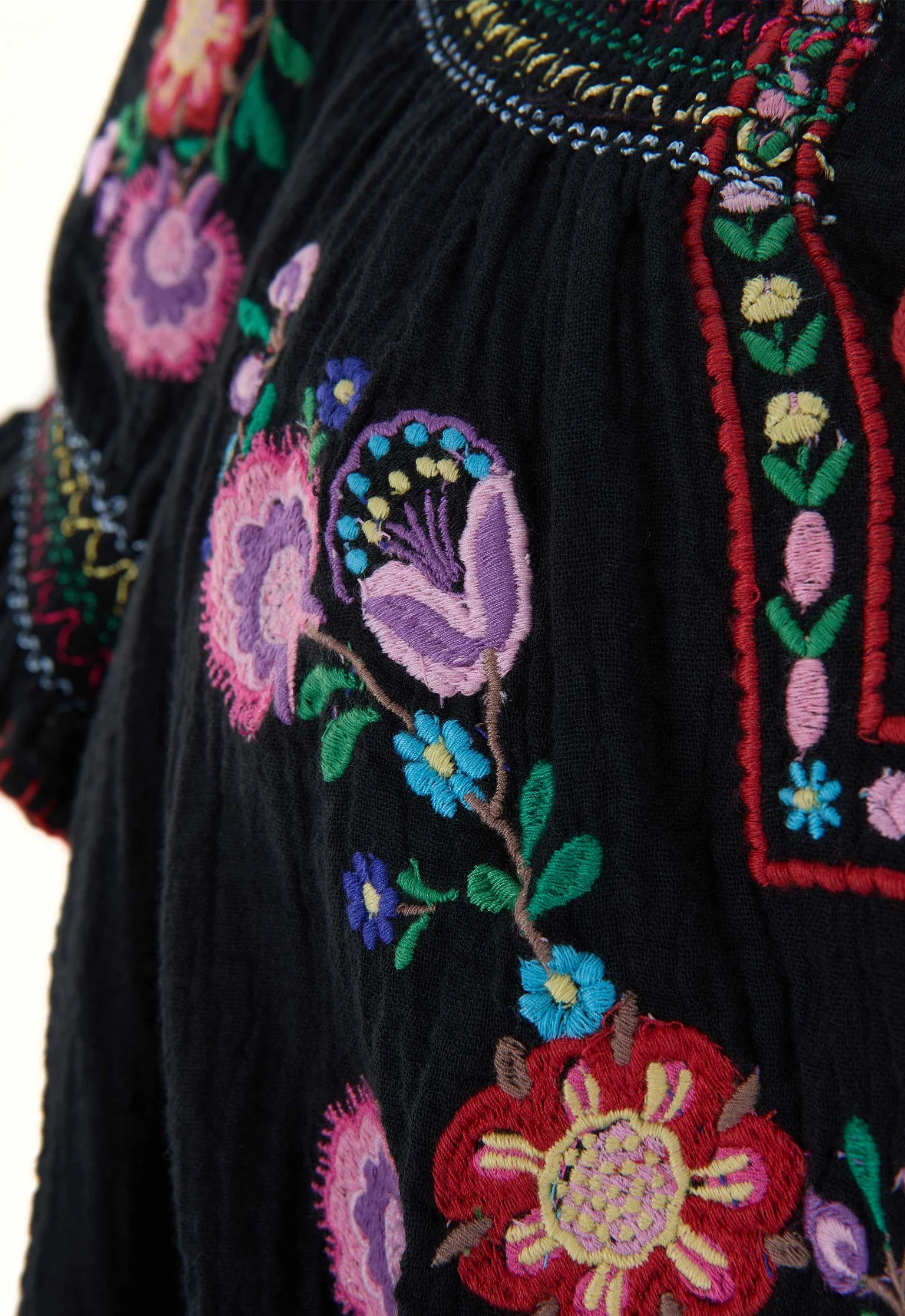 Elysian Collective Spell Feliz Crop Blouse Woodland Black