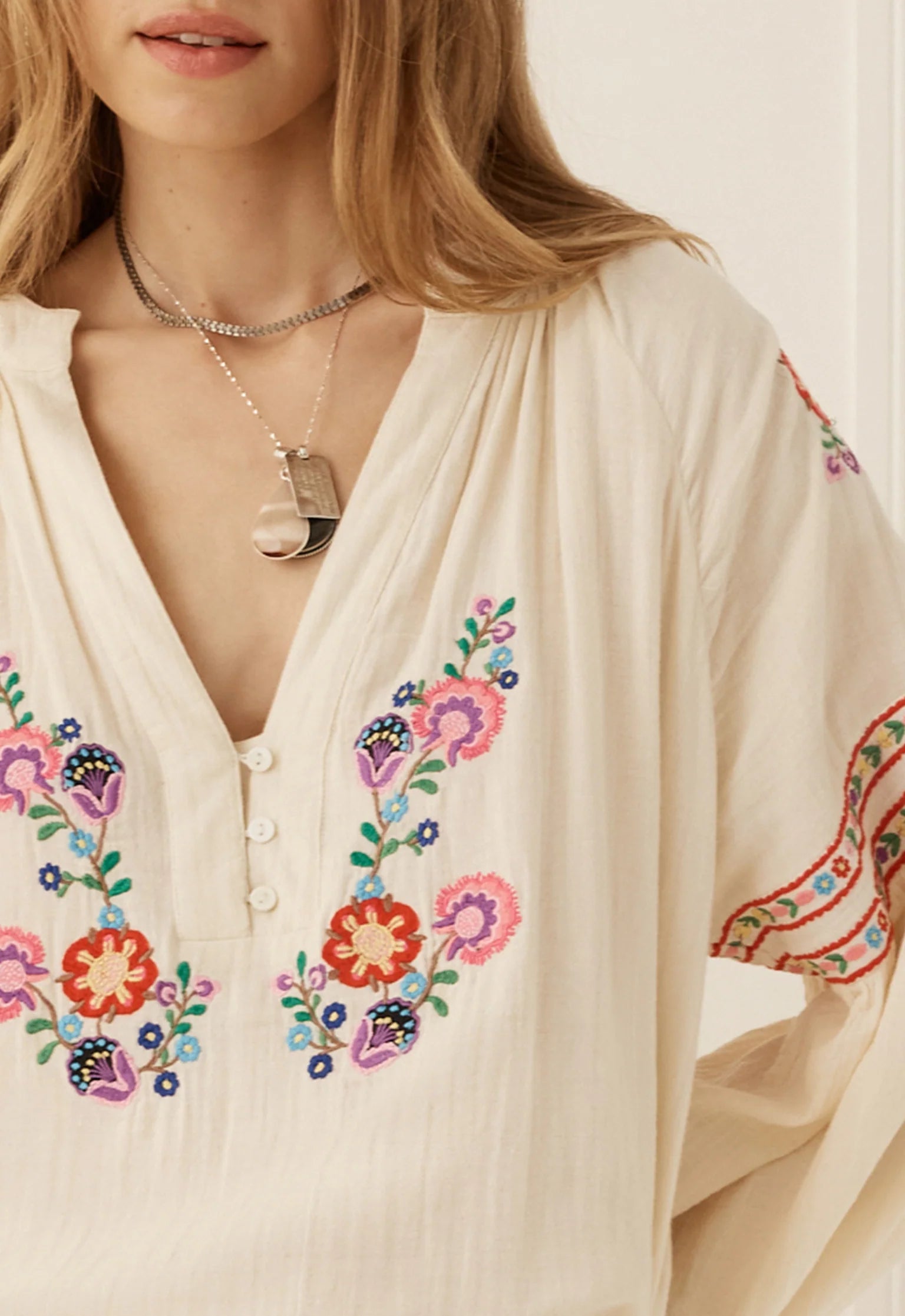 Elysian Collective Spell Feliz Tunic Dress Vintage Cream