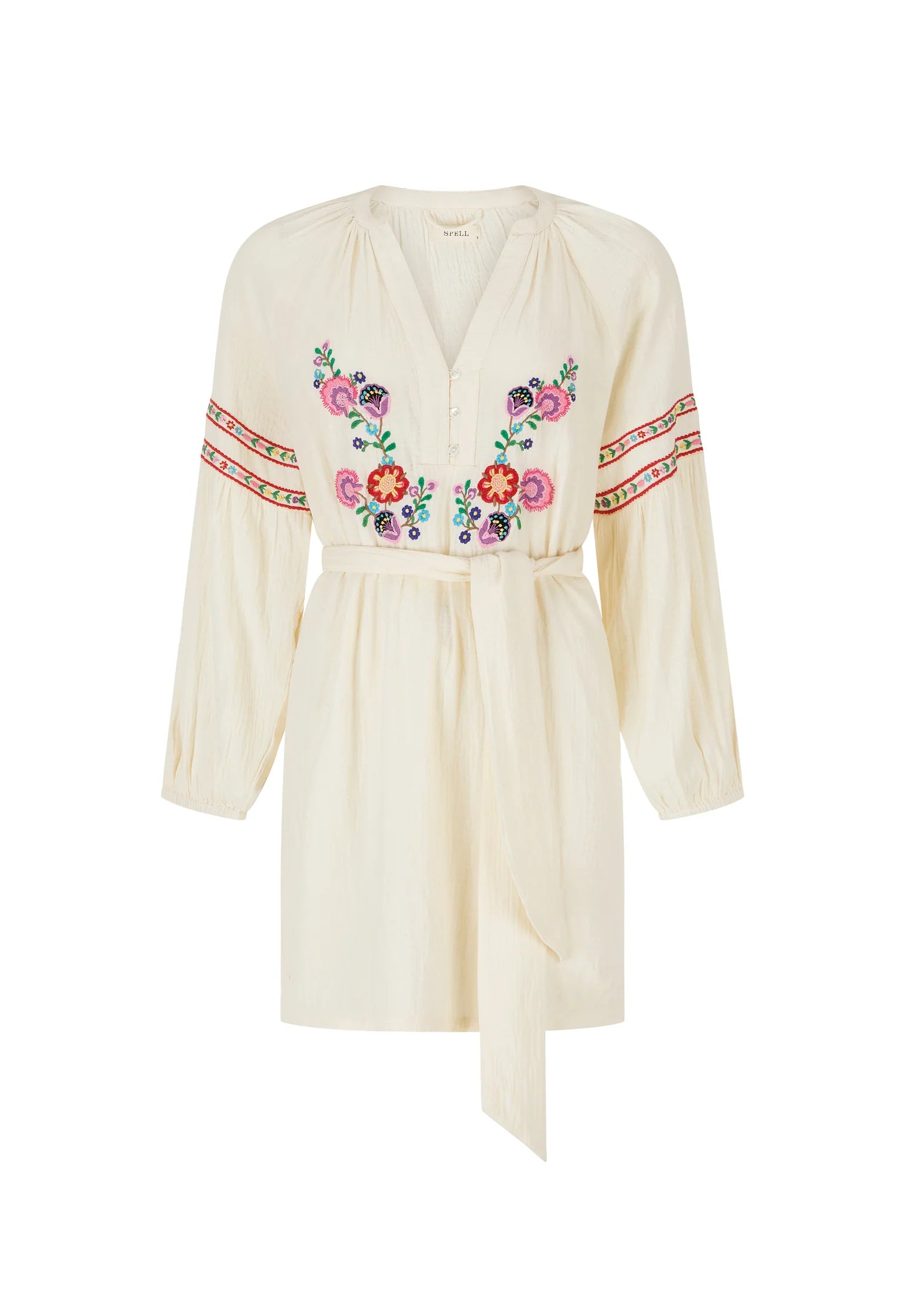 Elysian Collective Spell Feliz Tunic Dress Vintage Cream