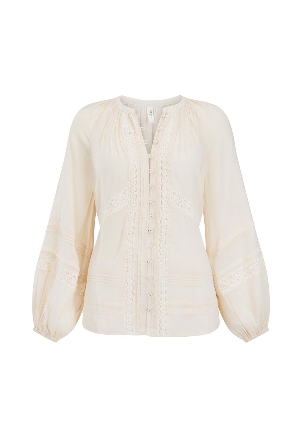 Elysian Collective Spell Hera Lace Blouse Macadamia