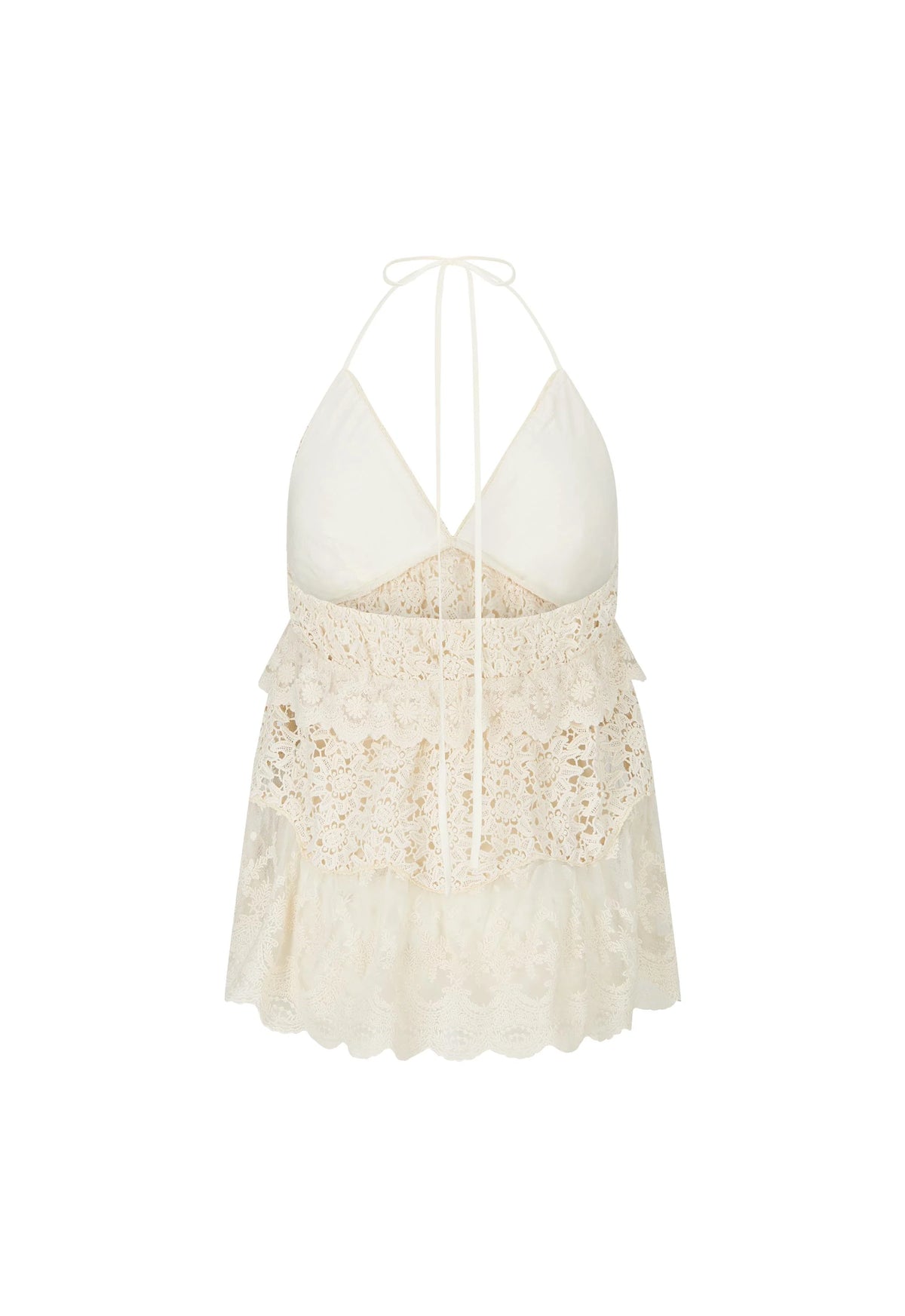 Elysian Collective Spell Irma Lace Halter Pearl