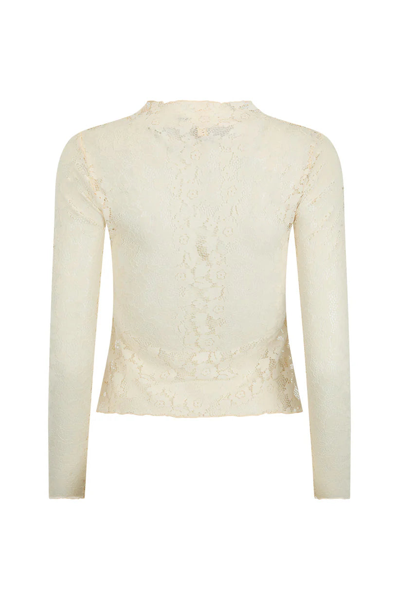 Elysian Collective Spell Juliette Lace Top Vintage Cream