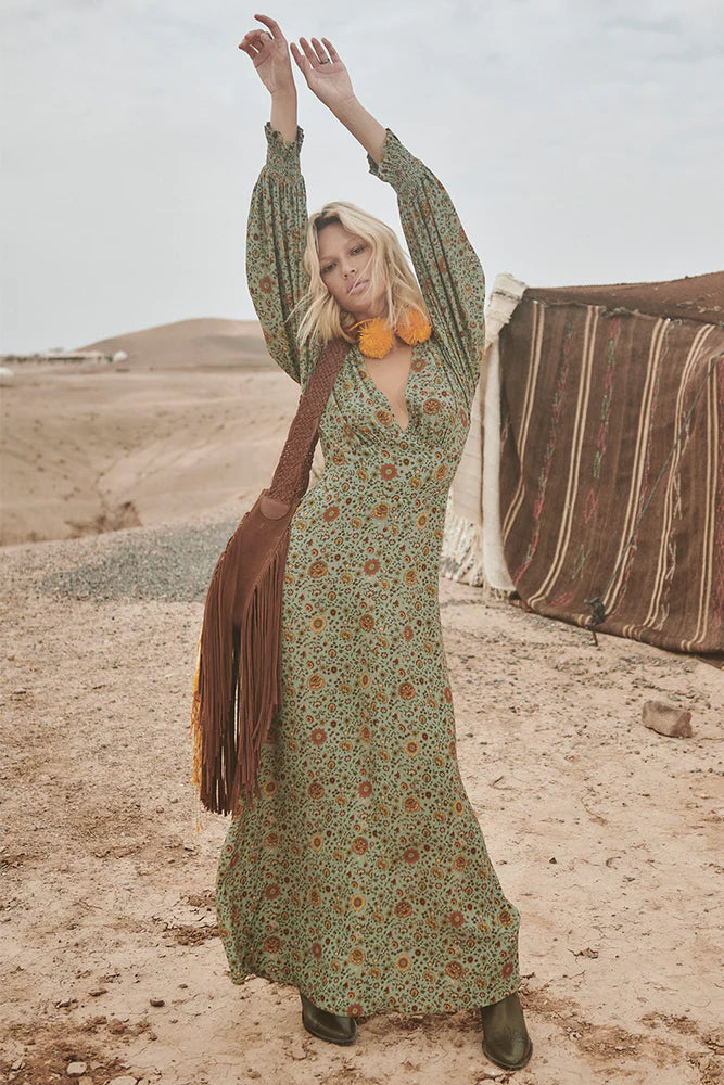 Elysian Collective Spell Lady Untamed Gown Matcha