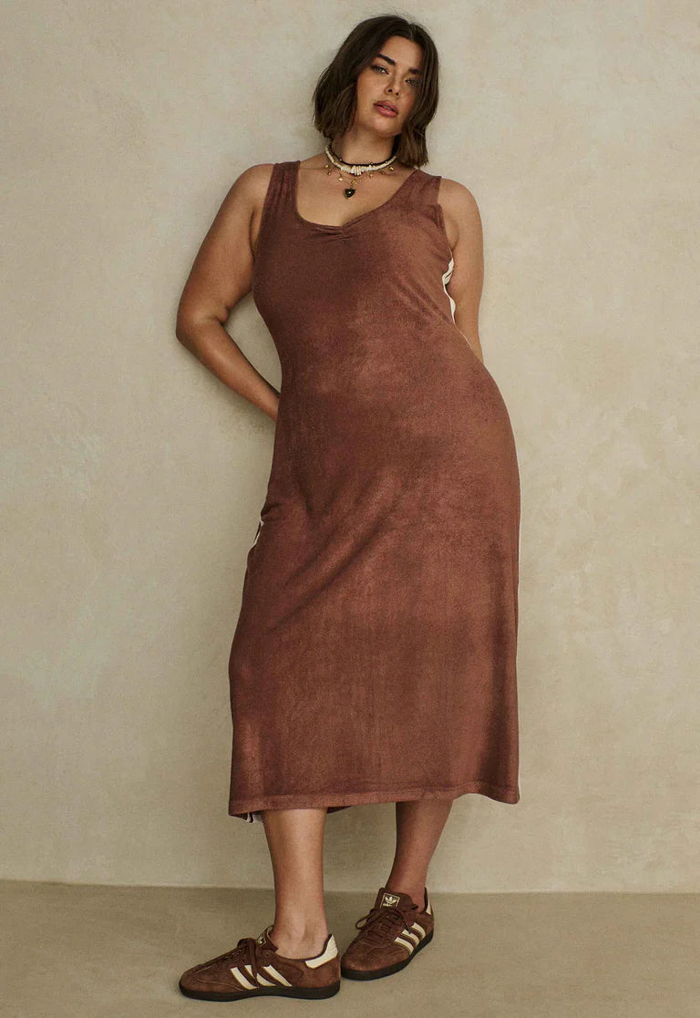 Elysian Collective Spell Luciana Terry Maxi Dress Chocolate
