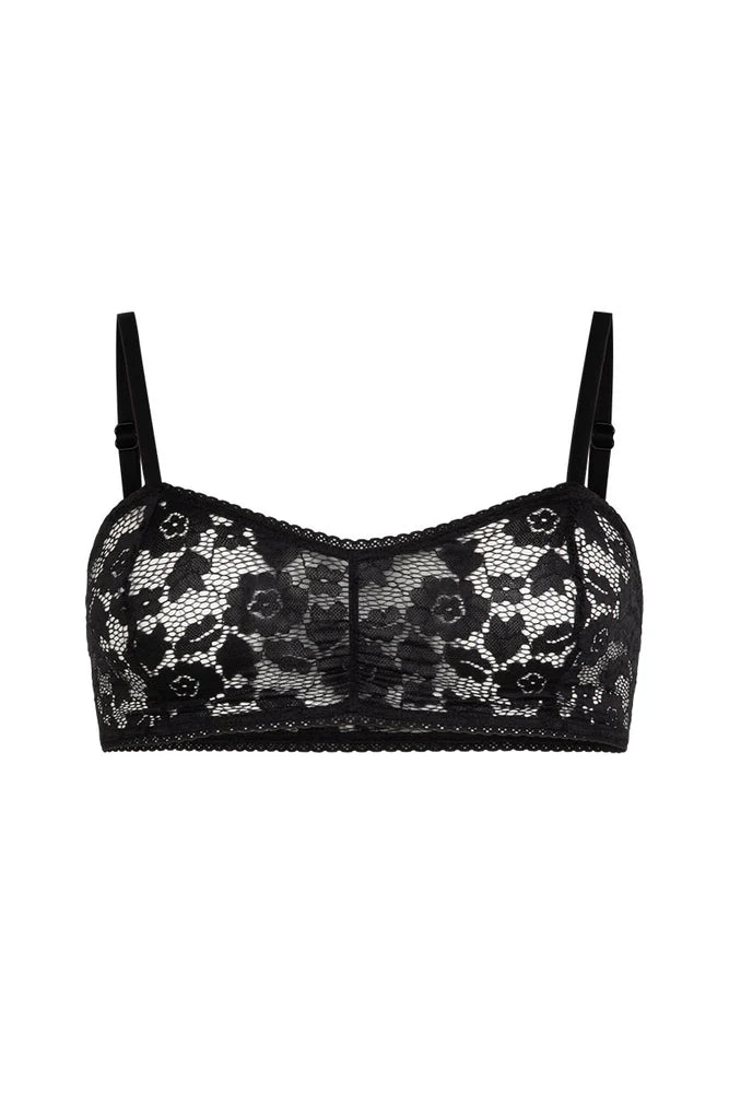 Elysian Collective Spell Lux Lisbon Lace Bralette Onyx