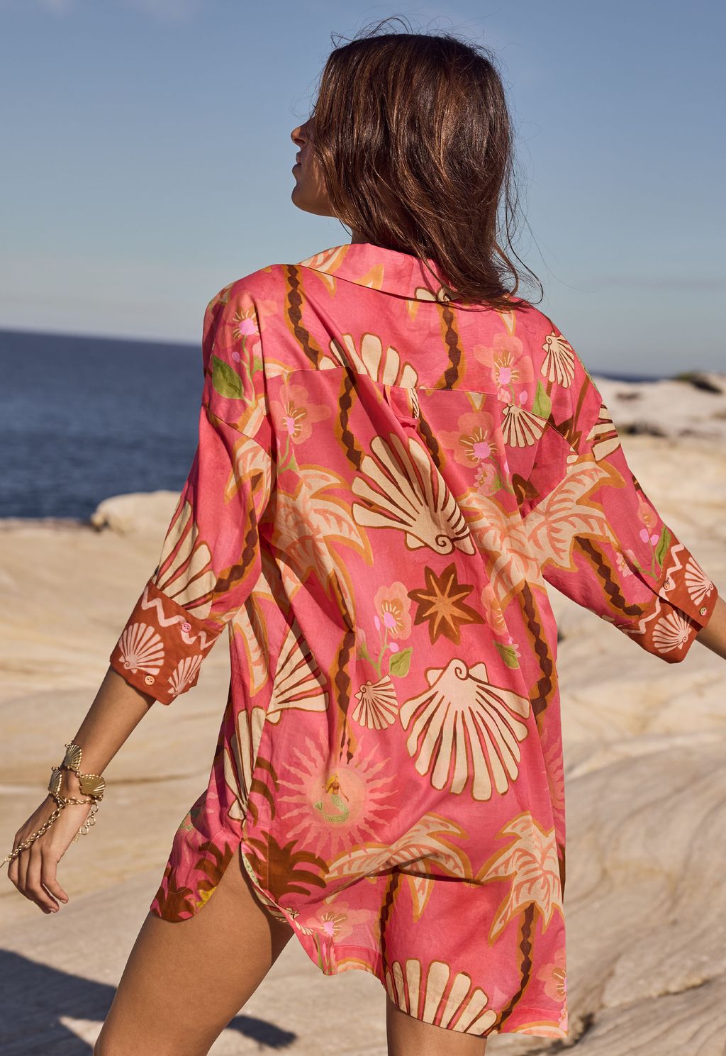 Elysian Collective Spell Oceana Shirt Coral