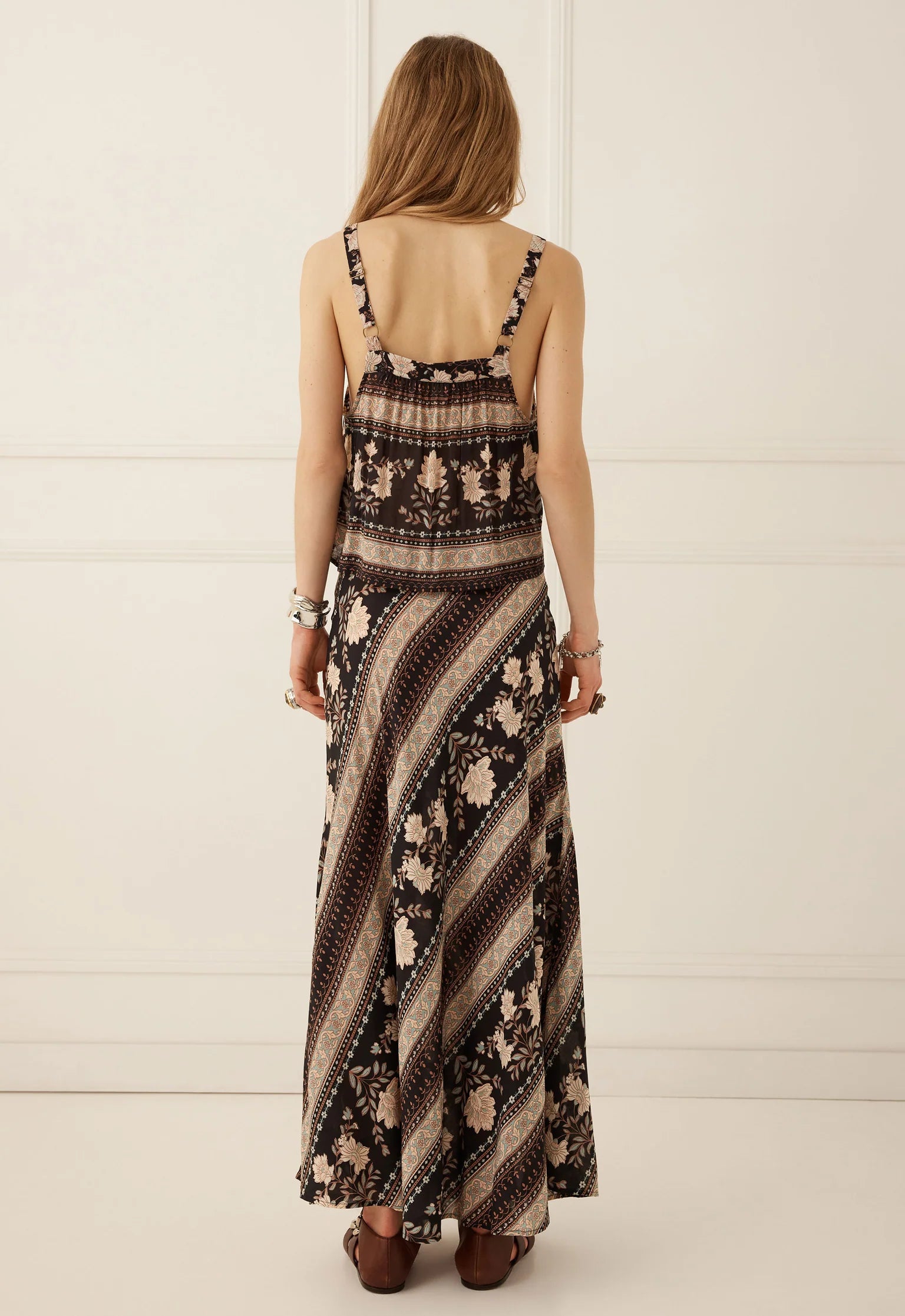 Elysian Collective Spell Petalwood Maxi Skirt Nightfall