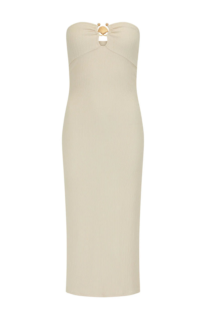 Elysian Collective Spell Playa Midi Dress White Sands