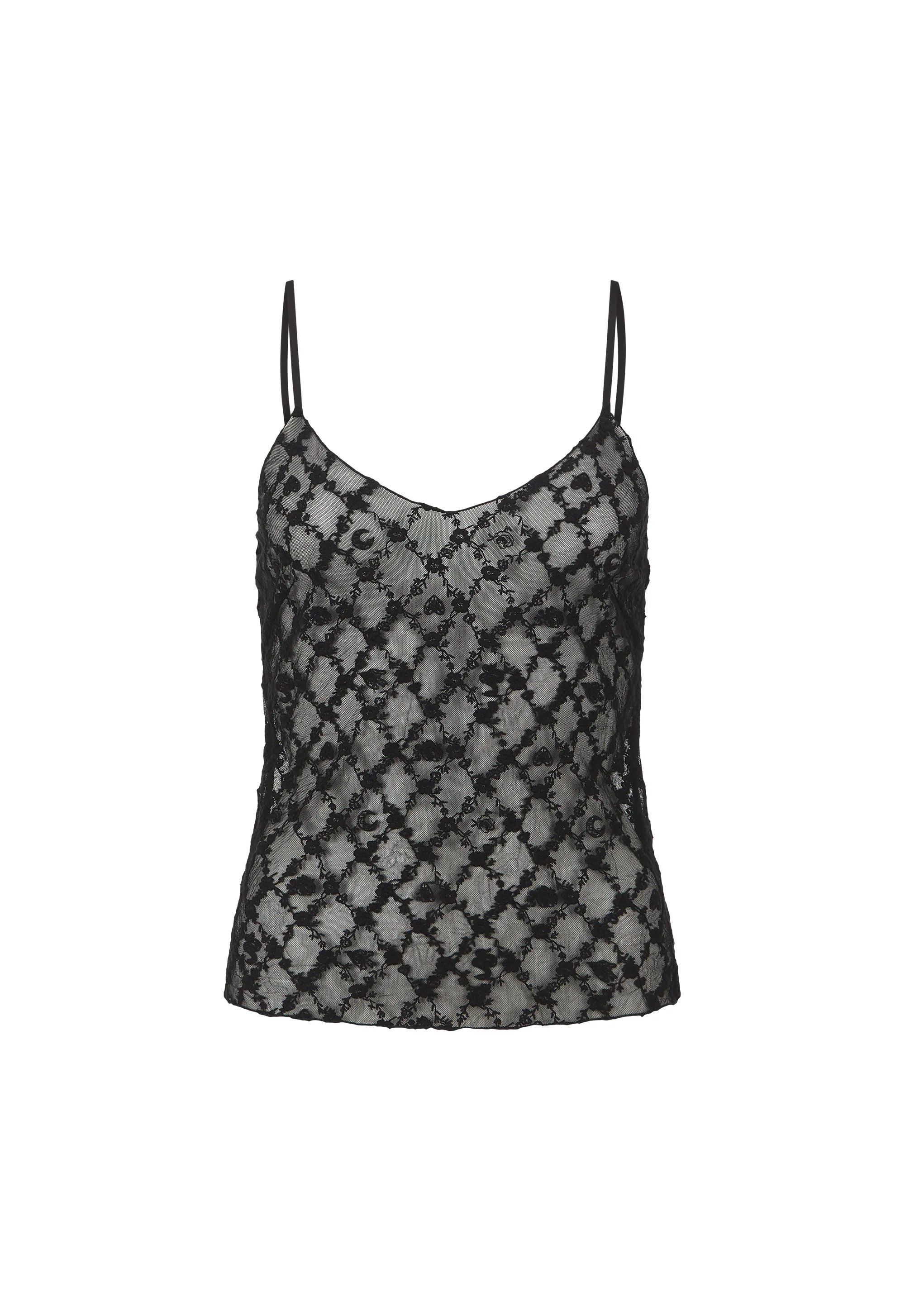 Elysian Collective Spell Serpent Lace Cami Noir