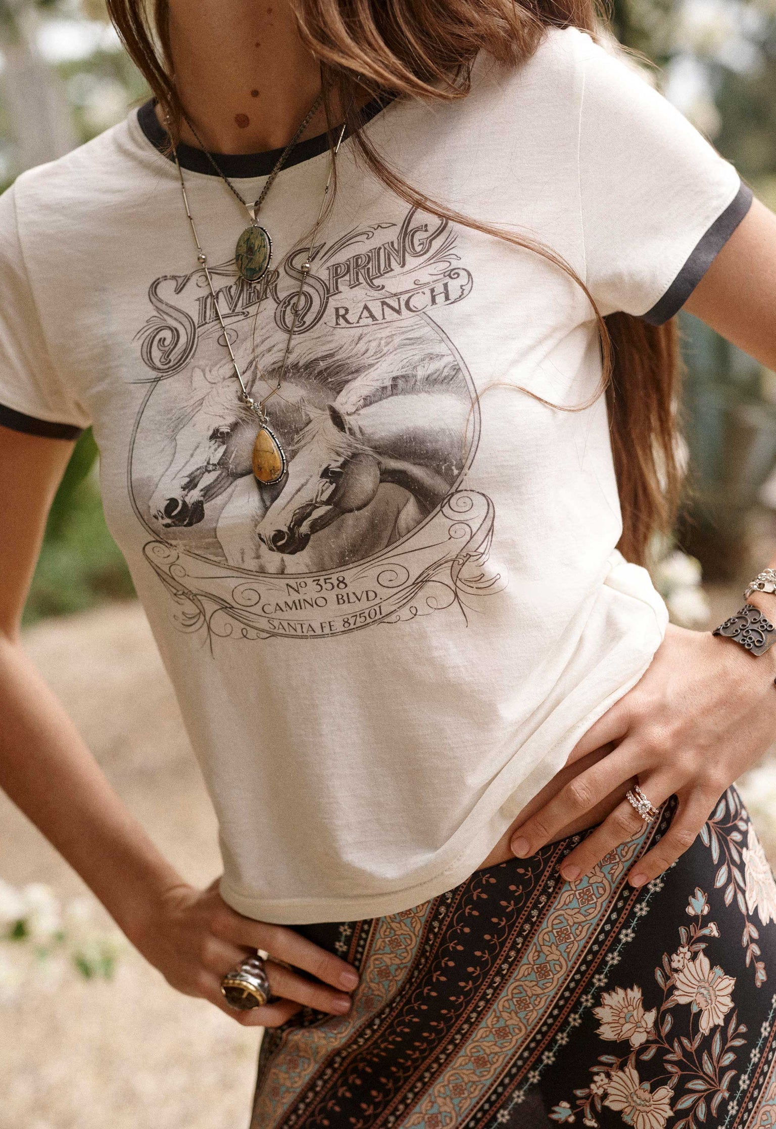 Elysian Collective Spell Silver Spring Tee Vintage Cream