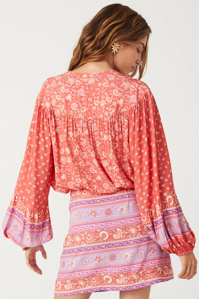 Elysian Collective Spell Sunshine Bandit Blouse Cayenne 