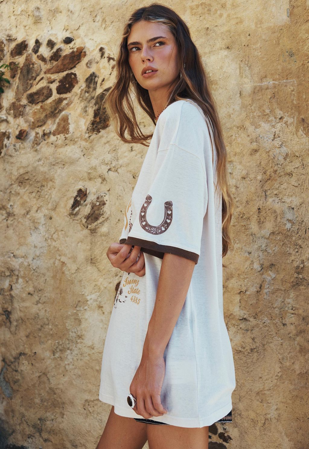 Elysian Collective Spell Texas Sweetheart Tee Vintage Cream
