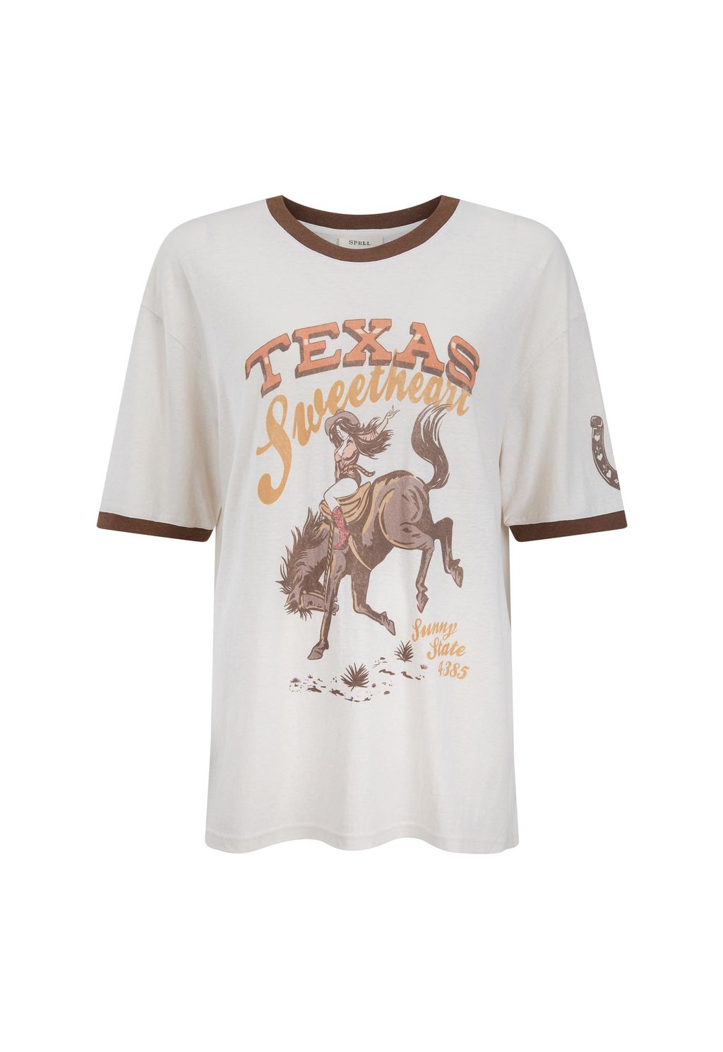 Elysian Collective Spell Texas Sweetheart Tee Vintage Cream