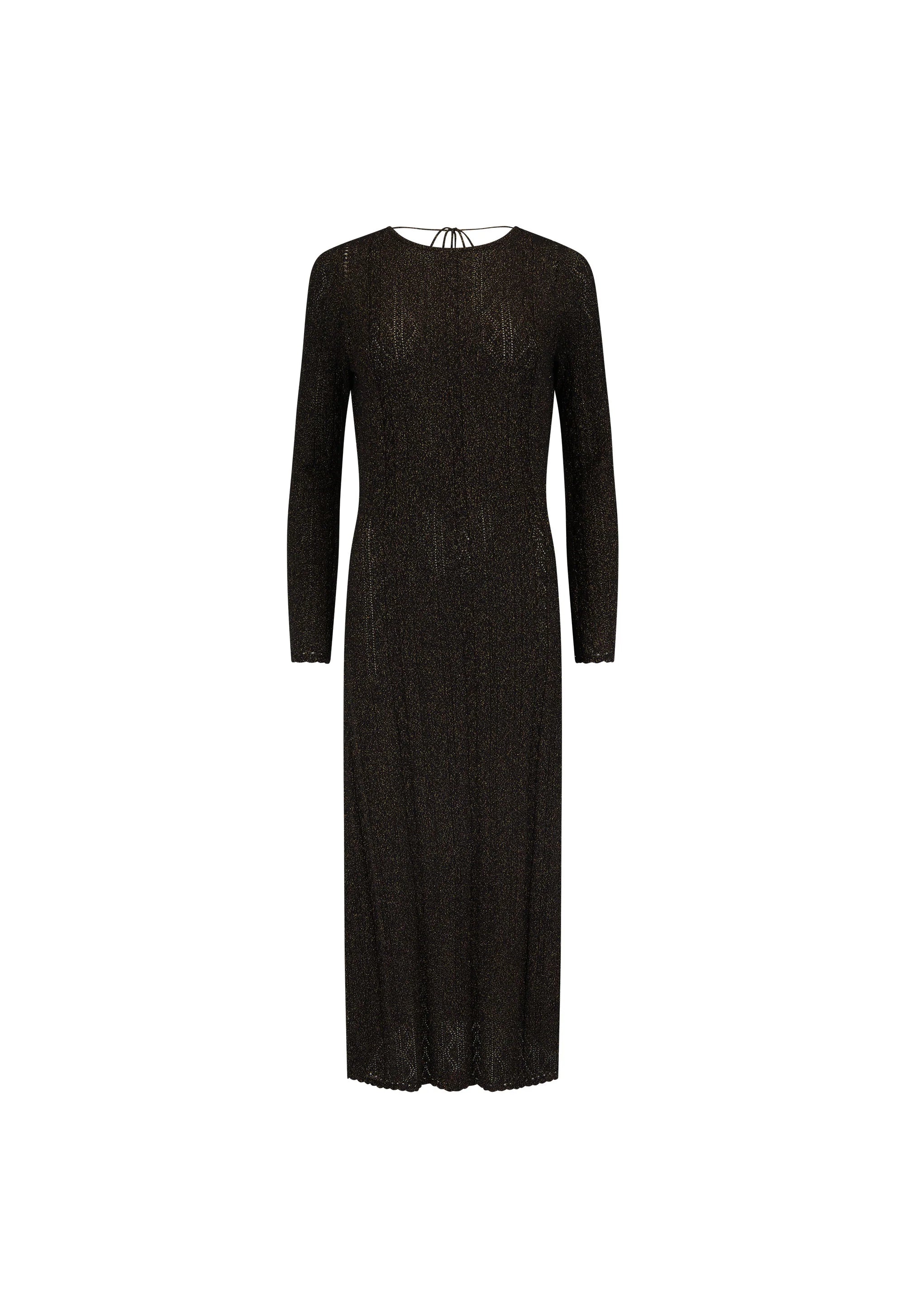 Elysian Collective Spell The Moss Knit Backless Maxi Dress Onyx