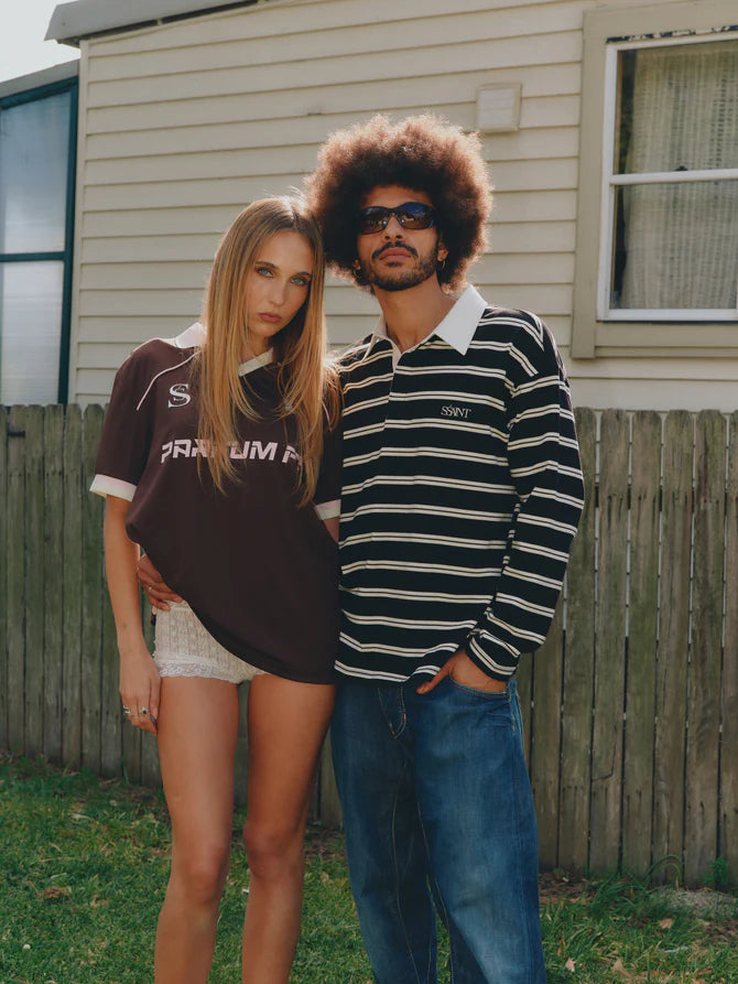 Elysian Collective Ssaint Emblem Soccer Jersey Espresso