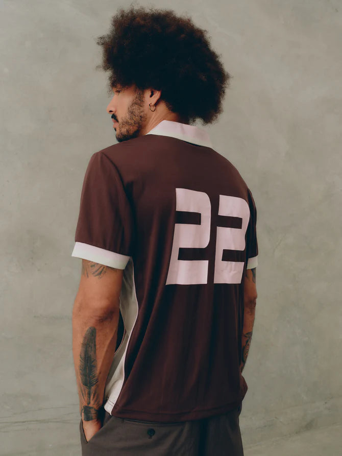 Elysian Collective Ssaint Emblem Soccer Jersey Espresso