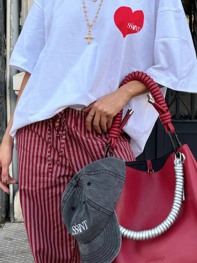 Elysian Collective Ssaint Heart Tee White Red