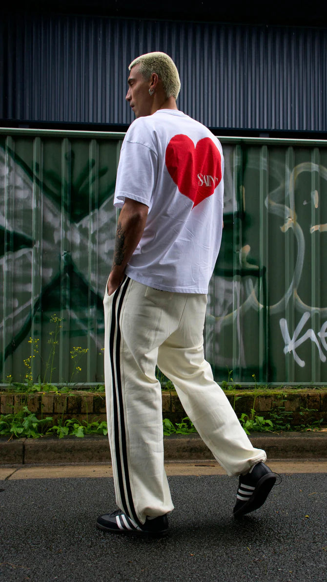 Elysian Collective Ssaint Heart Tee White Red